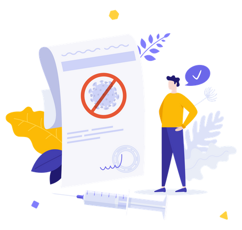 Certificado de vacinação corona  Illustration