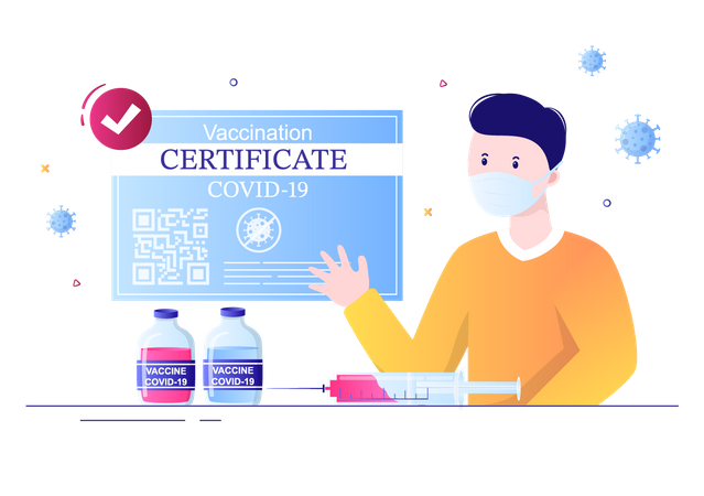 Certificado de Vacinação Covid-19  Illustration