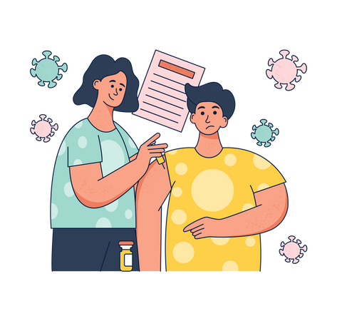 Certificado de vacinação  Illustration