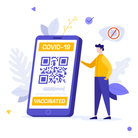 Certificado de vacunación en línea  Ilustración