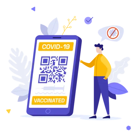 Certificado de vacunación en línea  Ilustración