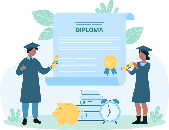 Diploma certificado  Illustration