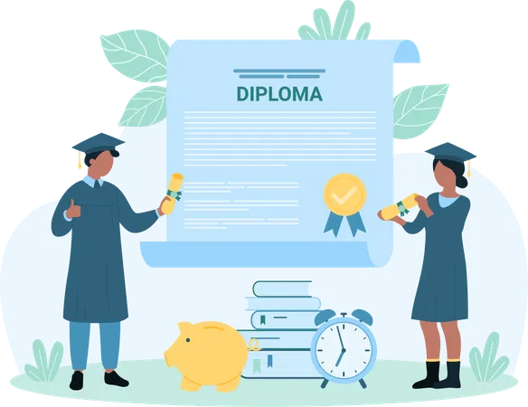 Diploma certificado  Illustration