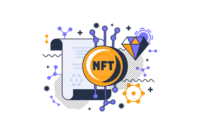 Certificado nft  Ilustración