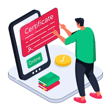 Certificado on-line  Ilustração