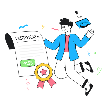 Certificat de cours  Illustration