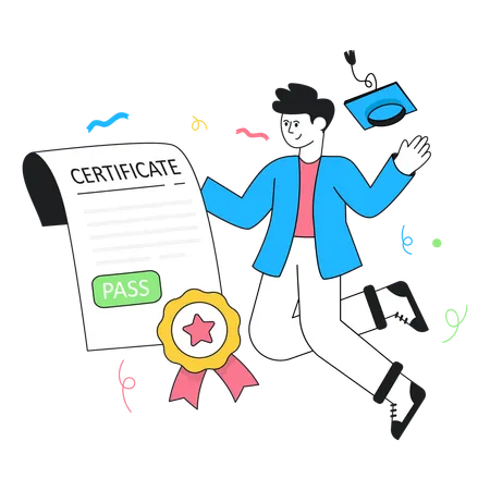 Certificat de cours  Illustration