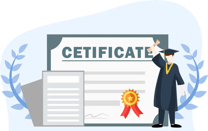 Certificat de fin d'études  Illustration