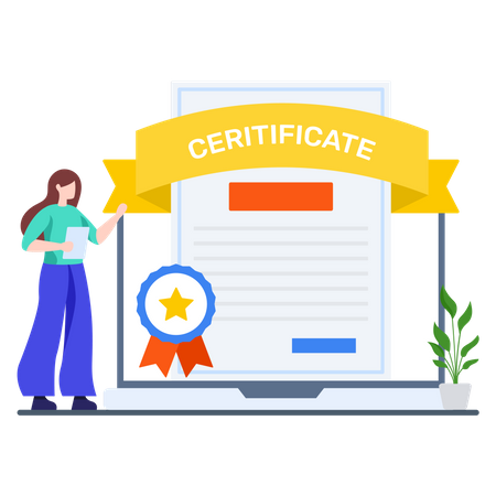 Certificat d'études en ligne  Illustration