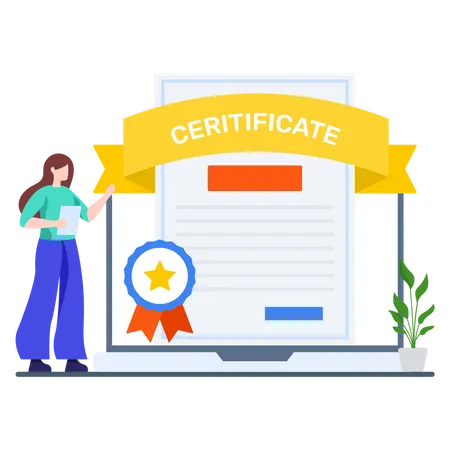 Certificat d'études en ligne  Illustration
