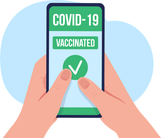 Certificat de vaccination en ligne  Illustration