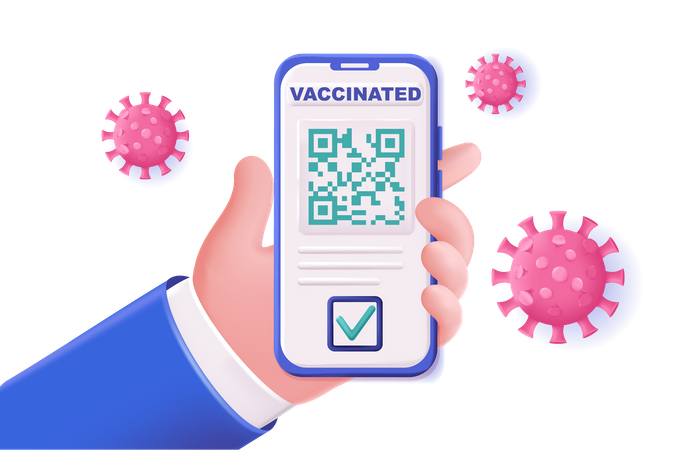 Certificat de vaccination en ligne  Illustration