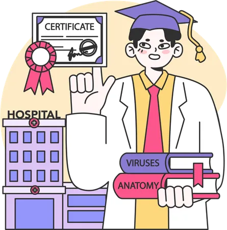 Certified doctor  Illustration