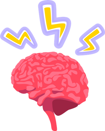 Cerveau en souffrance  Illustration