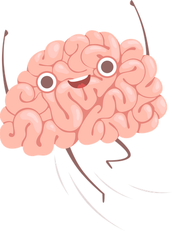 Cerveau heureux  Illustration