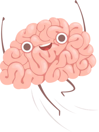 Cerveau heureux  Illustration