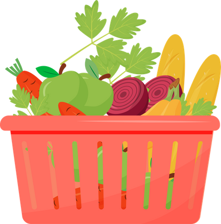 Cesta de compras  Ilustração