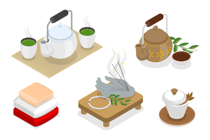 Chá chinês  Ilustração