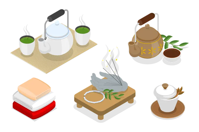 Chá chinês  Ilustração