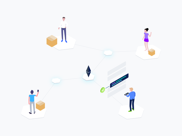 Chaîne d'approvisionnement blockchain  Illustration