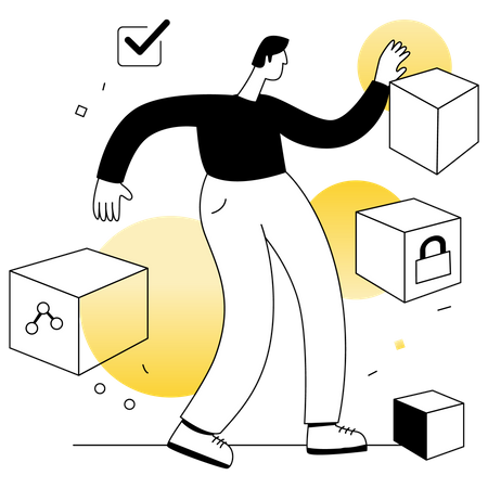 Chaîne de blocs  Illustration
