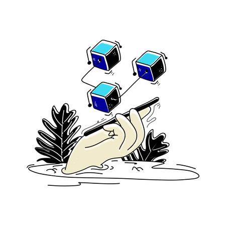 Chaîne de blocs  Illustration
