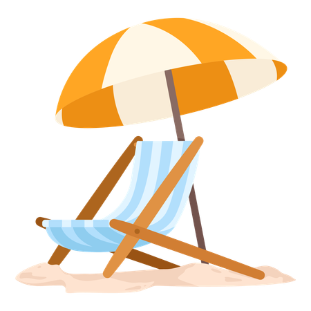 Chaise de plage  Illustration