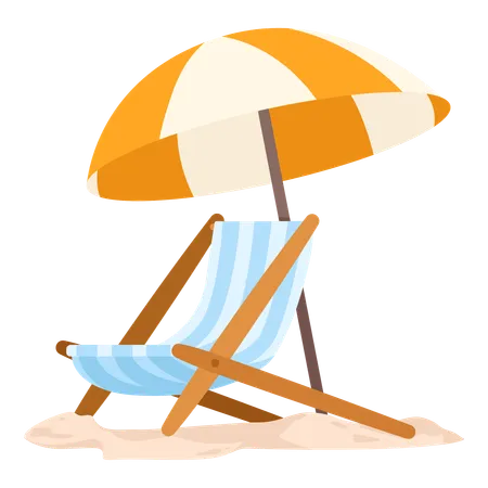 Chaise de plage  Illustration