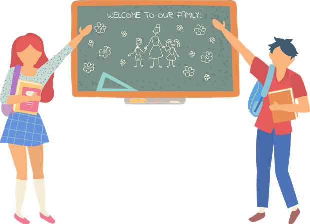 Chalkboard In Classroom  Illustration