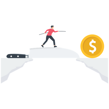 Challenge to make money  Illustration