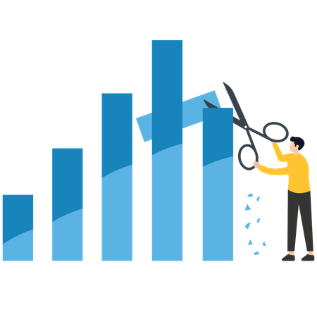 Challenge to overcome difficulty in economic crisis  Illustration