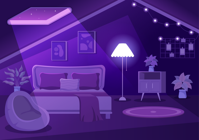 Chambre confortable  Illustration