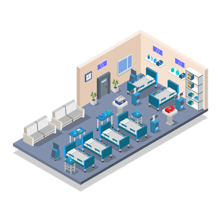 Chambre d'hôpital  Illustration