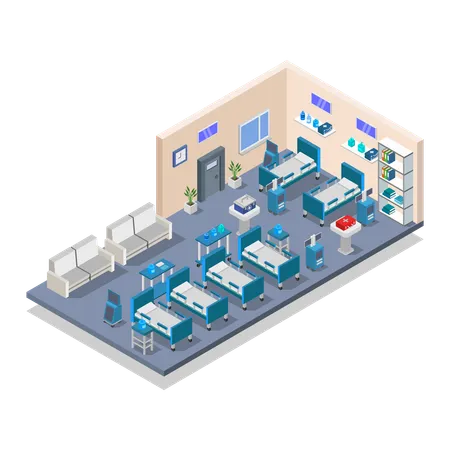 Chambre d'hôpital  Illustration