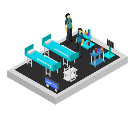 Chambre d'hôpital  Illustration