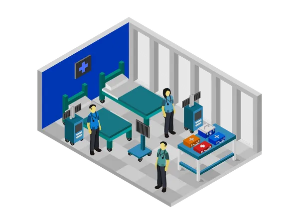 Chambre de patient  Illustration