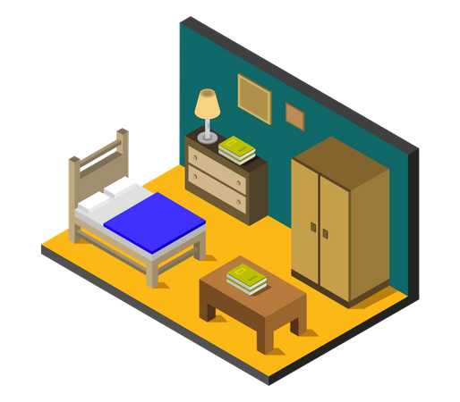 Chambre d'étudiant  Illustration