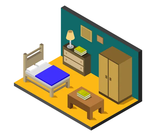 Chambre d'étudiant  Illustration