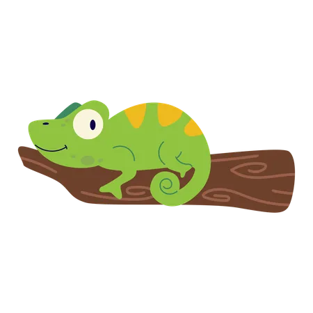Chameleon Child Illustration