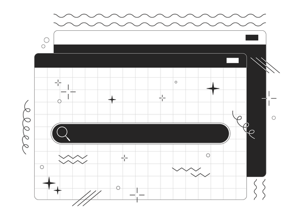 Champ de recherche sur la page Web  Illustration