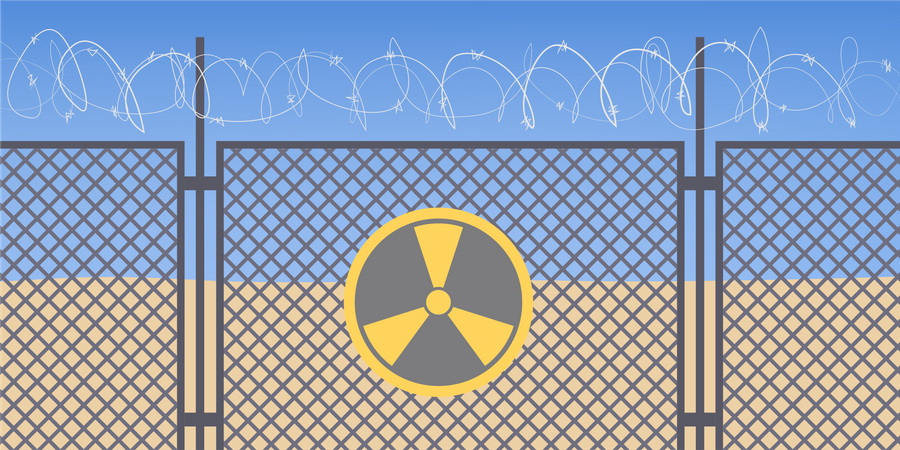 Champ radioactif  Illustration