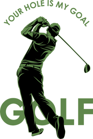 Champion de golf  Illustration