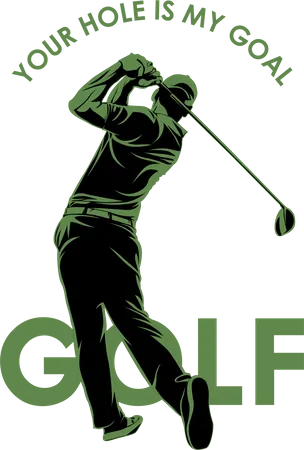 Champion de golf  Illustration