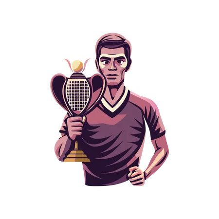 Champion de tennis  Illustration