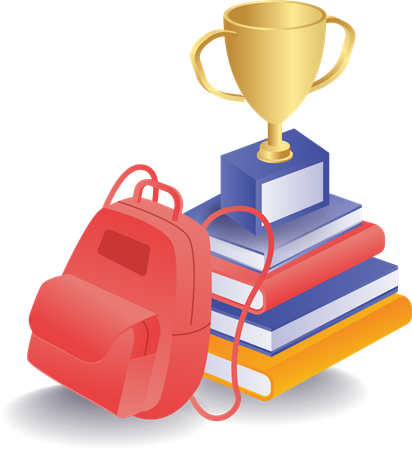 Champion student trophy  Illustration