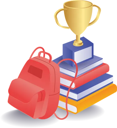 Champion student trophy  Illustration