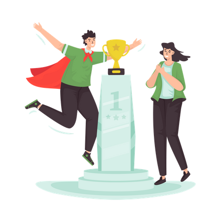 Champion trophy  Illustration