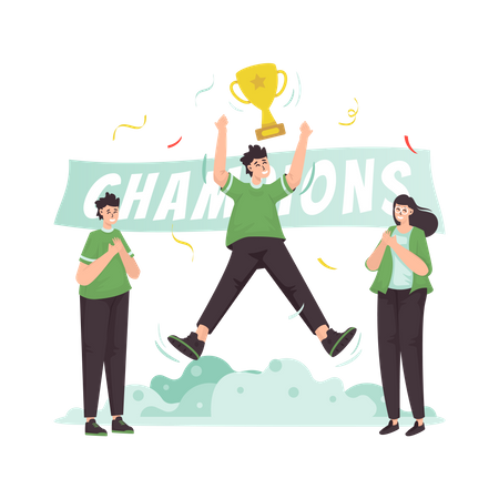 Championship celebration  Illustration