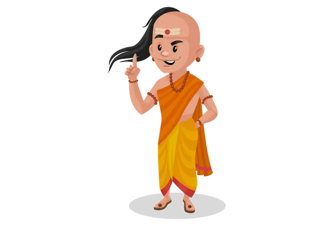 Chanakya avec une idée  Illustration