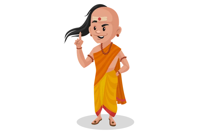 Chanakya with idea Illustration